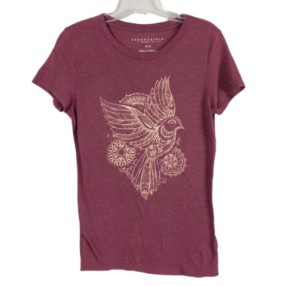 Aeropostale Dove and Flower Medallions T-Shirt